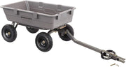 Heavy Duty Poly Utility Dump Wagon Garden Cart w/Pneumatic Tires, 6 Cu Ft - 1200 lb Capacity Outdoor Wheelbarrow for Yard, Landscaping & Gardening, Lawn Tractor or ATV Towable-Gorilla Carts