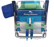 2 Backpack Beach Chairs with Storage Pouch and Towel Bar