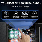 Mini Fridge 130 Can Beverage Refrigerator Cooler, 3.2 Cu.Ft Drink Fridge for Soda Wine Beer, Adjustable Temperature Control for Home Office, Black