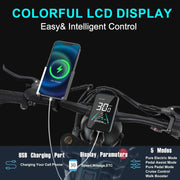 Electric Bike for Adults 26'', 1000W E - Mountain Bike 48V 30/20ah UL2849 Removable Battery, Fat Tire Ebike up to