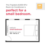 Frigidaire 8, 000 BTU Window Room Air Conditioner with Wi - Fi up to 350 Sq Ft, White